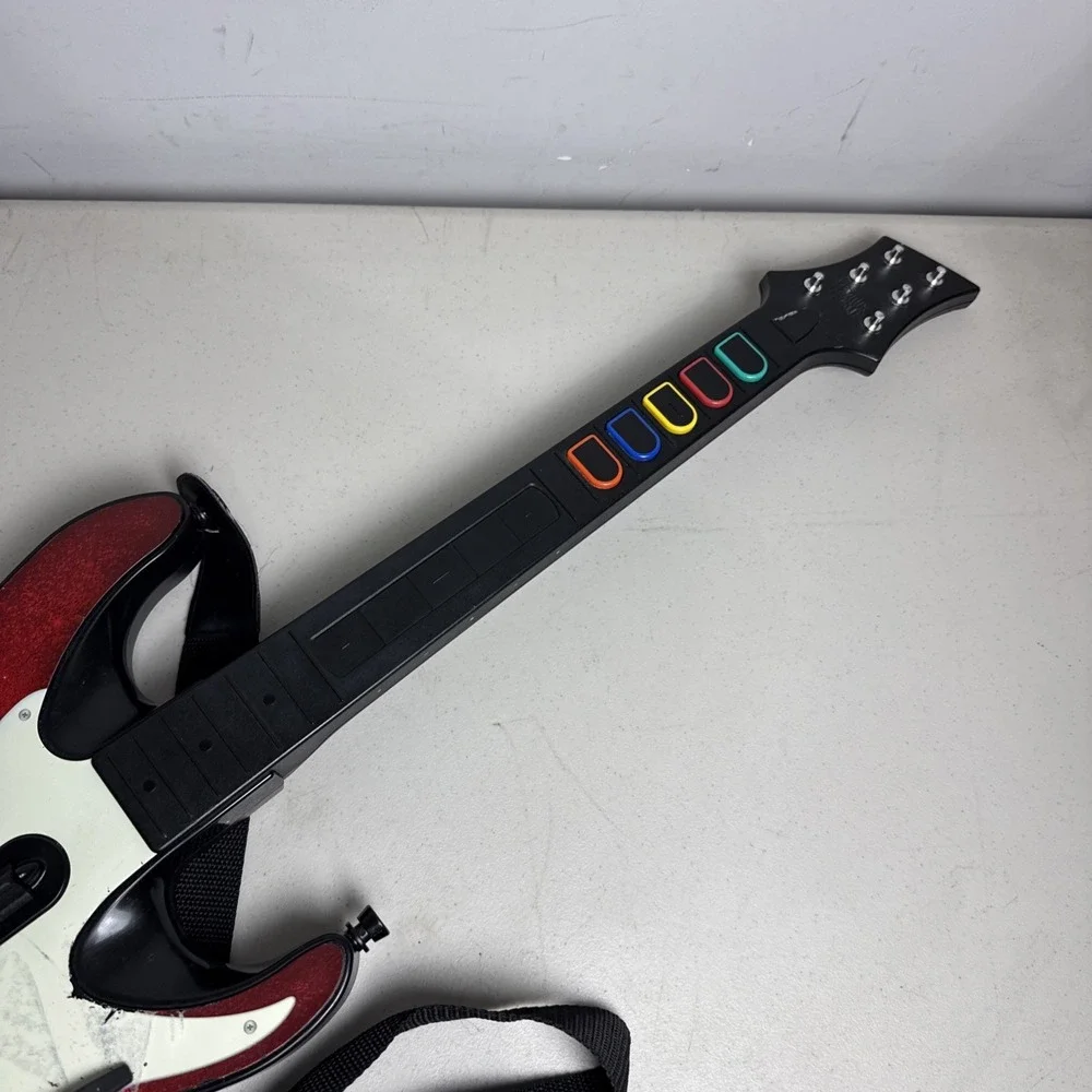 Nintendo Wii Guitar Hero Wireless Controller Red White No Cover 95911.805